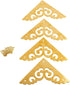4Pcs 2.5" Album dophee Brass Flat Corners Bracket, Retro Table Corner Cover Protectors for Box Cabinet Desk Book Frame