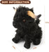 Cute Highland Cows Stuffed Animals,10.5 inches Two Color Realistic Cow Plush Toy,Animals Cattle Plush Farm Toy,Farm Plushie Christmas Birthday Present for Boys Girls Kids Grandchildren (Cute Black)