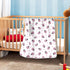 KICPOAY Cute Ladybug Heart Pink Baby Swaddle Blanket for Boys and Girls, Muslin Baby Receiving Swaddle Blanket, Soft