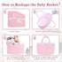 19L 16.8"x9.8"x9" Baby Diaper Caddy Organizer, Cotton Rope Diaper Basket, Changing Table Storage Caddy With Removable