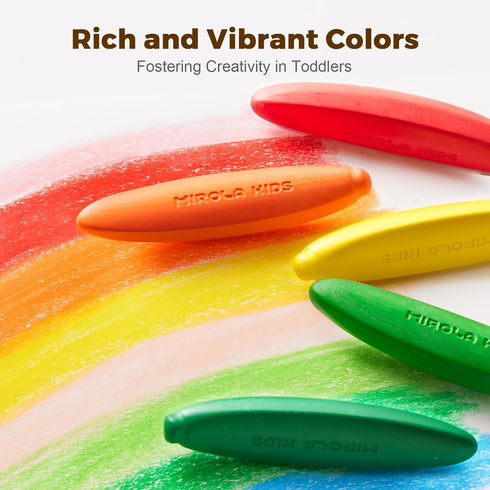 24 100% 1-3,Non-Toxic 108 4-8 Colors Pure Beeswax Crayons for Toddlers Crayons with Free Coloring Books PDF Pages, Safe