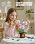 EITOLNR Set 6-12 (323 Flowers Botanicals Orchid Building - Artificial Flower Building Blocks for Adult Women, Bonsai