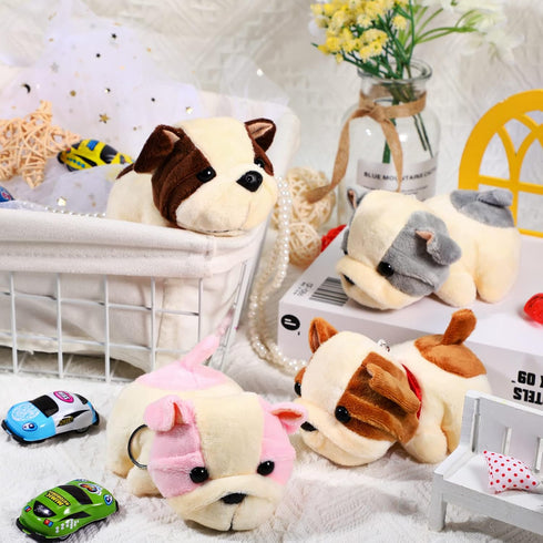 12 Pcs Cute Stuffed Animal Toy - 4 Inch Mini Plush Mermaid Tiger Turtle Puppy Pig Alpaca Cat Keychain Pendant