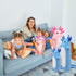 20" Auspicious beginning Cute Axolotl Stuffed Animal Plush Pillow, Soft Kawaii Cat face Pink Axolotl Body Pillow Long