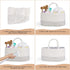 Luxury Little Diaper Caddy Organizer, Extra Large Cotton Rope Nursery Basket for Baby Diaper Storage, Portable Car