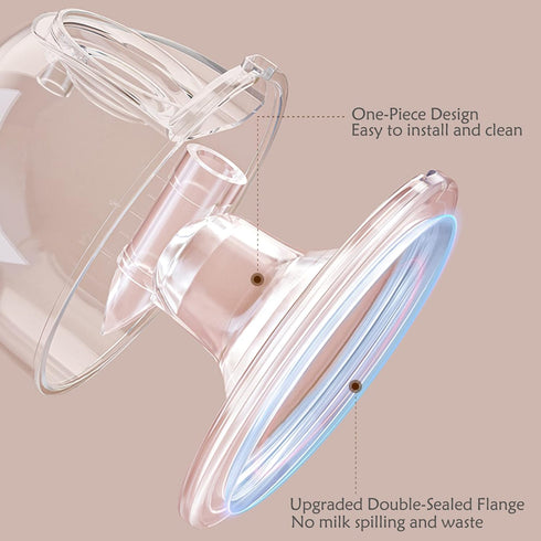 28mm(2PCS) Spare Breast Shields,Wearable Milk Collection Cups Parts Replacement-Flange