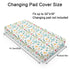Colorful Dinosaurs Changing Pad Cover Cute Cartoon Dinosaurs Jungle Plam Leaves Diaper Change Table Pad Cover for Boys Girls Soft Breathable Stretch Fitted Changing Mat Sheets 32''x16''
