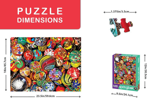 Springbok's 500 Piece Jigsaw Puzzle Marble Madness - Made in USA