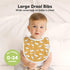 8-Pack 0-24 (Mesozoic) Organic Baby Bibs for Boys, Girls - Soft Cotton Drooling and Teething Bibs for Baby Girl & Boy