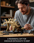 Set, Set (665 NF10353) Nifeliz Stegosaurus Fossils Model Dinosaur Skeleton Building with Display Base for Adults, Ideal