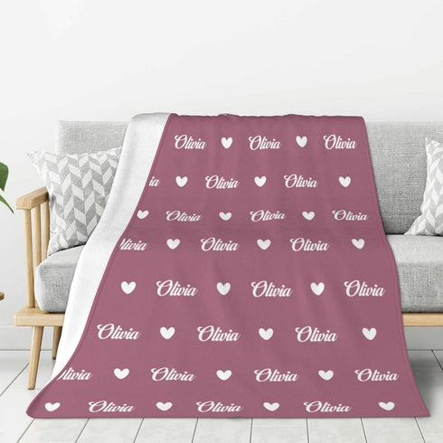 Custom Blanket with Name, Personalized Baby Blanket, Name Blankets Personalized Kids, Customized Blankets for Girls