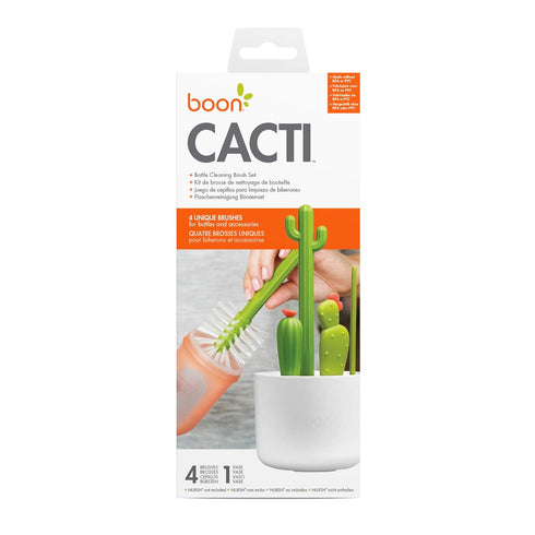 Set Set 4 Count Boon Cacti Bottle Cleaning Brush - Includes Bottle Brush, Nipple Brush, Detail Brush, and Straw Brush