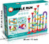 93 PCS Marble Run Premium Set - STEM Educational Building Block Toy with 30 Glass Marbles for Kids - Marble Maze Game