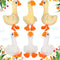 6 Pieces Goose Stuffed Animal: 6.3 Inch Plush White Light Yellow Toy, Soft Doll Birthday Gift