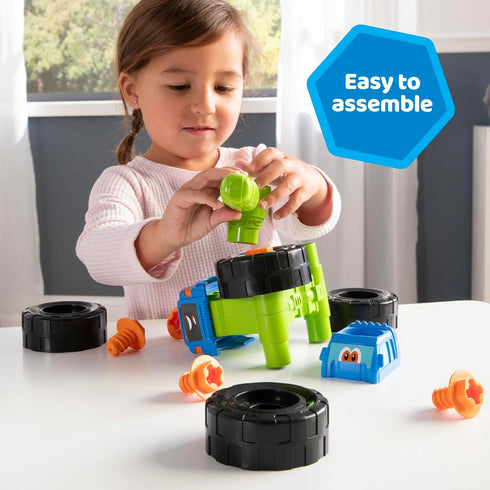 2-in-1 Sets 18 Build-A-Buddy Monster Truck Toy - Building Toys for Take Apart Play - Kids Building - Construction Toys