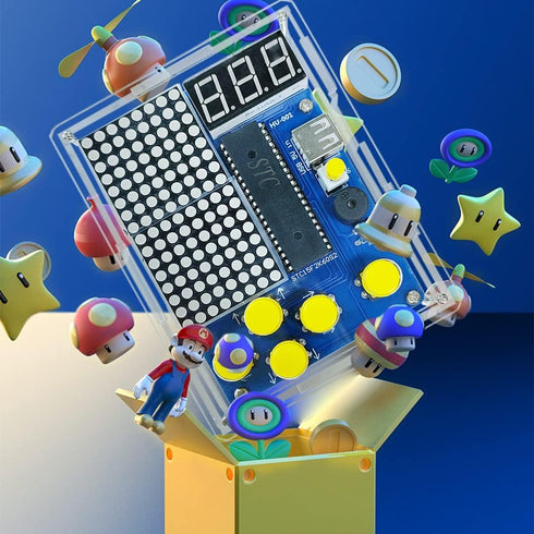 Gikfun Electronic Game Machine Soldering Projects Kit with 4 Retro Classic Games for School Learning