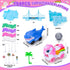 3 4 5 194PCS 4-8 3-6 6-8 Race Track Toys for Year Old Girls Gifts: Unicorn & Shark Flexible Racetrack for Kids Ages |
