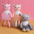 Plush Ballerina Dolls Kitten Cat Stuffed Animals, 15.5 Inches, Ballet Dance Recital Gifts for Girls (Pink)