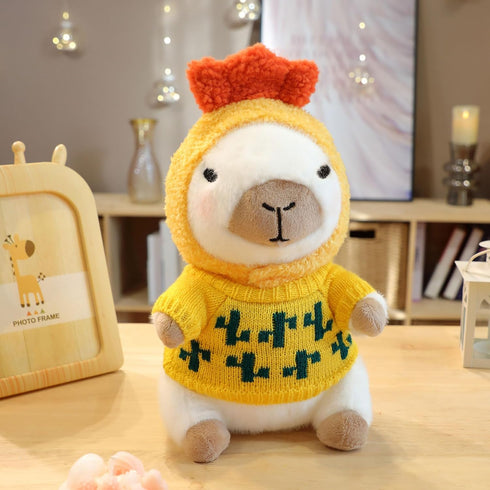2 12 10.2 Capybara Plush with pcs Clothes & Accessories, Dress Up Capybara Stuffed Animal Plush Toys, in Cute Plushies