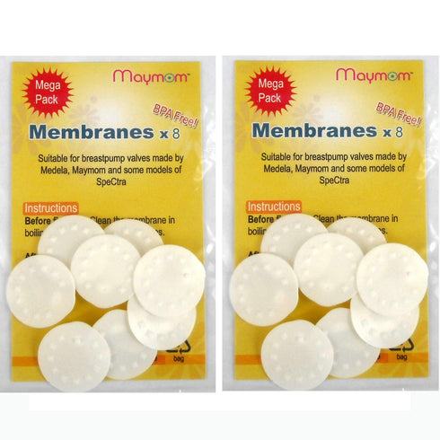 Maymom Membranes for Medela Breastpumps, 16pc, Suitable for Lactina, Manual Freestyle, Symphony, Swing, Pump in Style