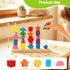 JRUXJWI Set 3 4 5, Montessori Wooden Threading Beads for Toddlers Bead Sequencing & Stacking Toy with Pattern Cards
