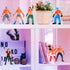Skylety 32 Pcs Wrestling Toys with 12 Mini Wrestlers Action Figures and 20 Realistic Accessories Playset