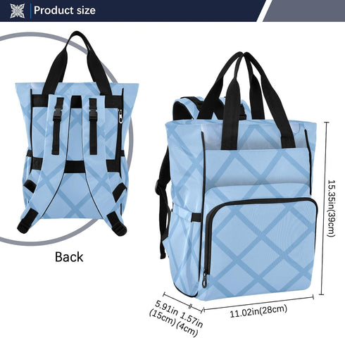 SUABO Backpack Baby Diaper Bag Blue Ice Cream Large Bag Waterproof Travel Diaper Bags for Moms and Dads