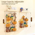 Hammock Adjustable Stuffed Animal Storage with Shelf (Patented) - Large Wooden Hanging Plush Toy Organizer - Corner
