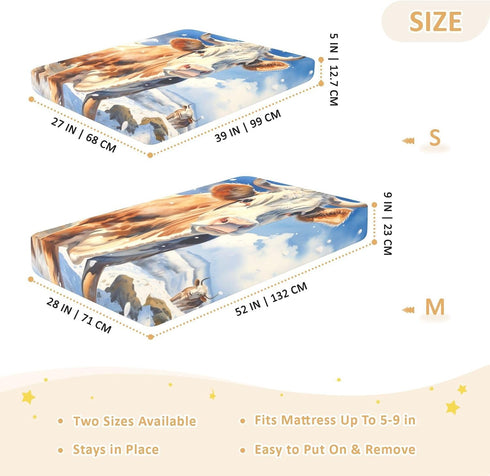 Bseiialft 52 28 Animal Cow Snow Crib Sheets for Boys Girls Soft and Breathable Cotton Baby Sheets for Standard Crib