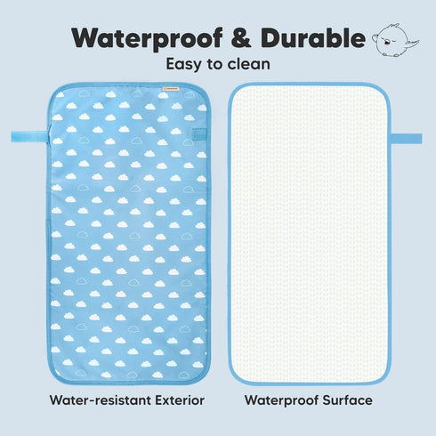 KeaBabies Portable Diaper Changing Pad and Waterproof Foldable Baby Changing Mat - Travel Diaper Change Mat