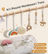 9 little dove Baby Gym with Mat, Wooden Play Gym with Sensory Toys, Foldable Baby Play GymFrame Activity Center