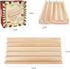 Set 8 GOTHINK Wooden Domino Racks of Trays with Felt Bottom for Mexican Train Dominoes Games, Non-Slip Domino Tiles