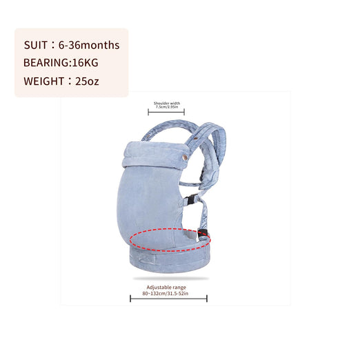 7-35 lbs Backpack NEST BLANCHE Baby Carrier for Newborn to Toddler, Weight Capacity, Ergonomic Design, Front and Back