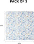 3 Pack 47"X47", TILLYOU Muslin Swaddles for Newborns Baby Blankets for Girls Boys Cotton Swaddle Blankets Blue Flower
