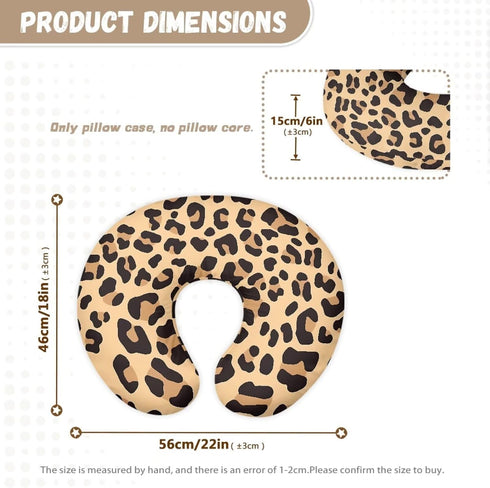 Tnasranmo 0-12 Replacement Leopard Pattern Nursing Pillow Covers for Mon Newborn Months Baby Boy/Girl Nursing Pillow