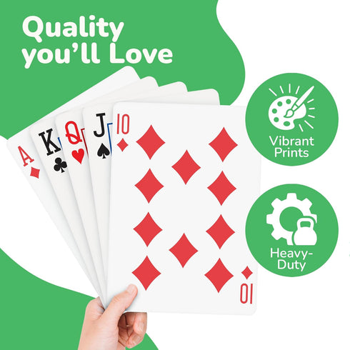 10.5 Inches 14.5 Inches Set 2 1 Pack Gamie Giant Poker Jumbo Playing Cards - X - Extra Large Playing Cards with Jokers