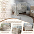 Hahafelt 4 Set Set Pieces Crib Bedding for Girls and Boys, Soft Baby Bedding Including Crib Skirt, Comforter, Sheet