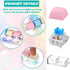 4 Pcs Keyboard Fidget Keychain Toys, Decompression Clicker with LED Light for Stress Relief and Fun