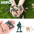 Shindel 100PCS Army Men Toy Soldiers, Plastic Army Men Playset Green Yellow Soldier Figures 10 Poses for Boys Birthday Gift