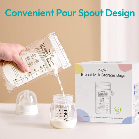 180 Count 7oz NCVI Breastmilk Storage Bags, Milk Storage Bags for Breastfeeding, Breast Milk Storage Bags