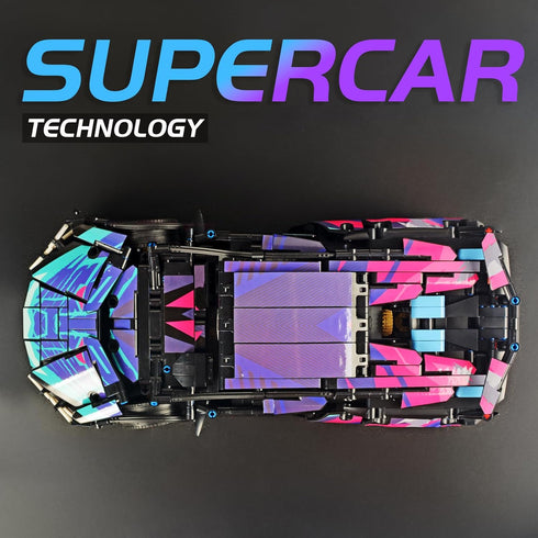 STEM Building Car - 1:14 Building Blocks Construction Toy, Collectible Lambo Cars for Boys 8-16 and Adults