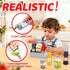 MOEAWS 6 Set Pcs Condiment Toys with Storage Rack and Gift Box, Play Food for Kids Kitchen, Pretend Food Play Kitchen