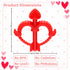 0-36 Valentines Heart Baby Teething Toys for Babies Months, Easy for Little Hands to Hold,Cupid Bow and Arrow Soft