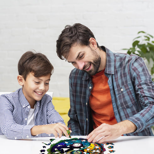 Wooden Puzzle for Adults - Tree of Life Wooden Jigsaw Puzzles, Unique Zen Shape Gifts for Family Friends