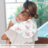 Qinllo 2 Pack 22"x11" Muslin Burp Cloths Ballerina Dot White Print Cotton Baby Burp Cloths Ultra Absorbent and Soft