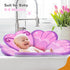 Pink Butterfly Baby Bath Pad - Soft Non-Slip Bathtub Mat for Newborns & Infants, Waterproof Bath Cushion with Flower