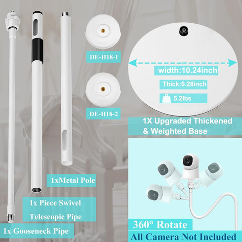 Derebir E30 E220 C220 E21/ E110 C2110 T8417/ T8354/ T8300 Baby Monitor Floor Stand Holder Mount Compatible with eufy /