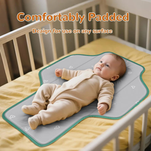 Portable Diaper Changing Pad, Waterproof Baby Changing Mat, Foldable Travel Baby Changing Station, Newborn Essential