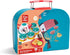 Set 18-Piece Set 3+ Hape Tea for Little Girls & Boys, Tin Tea Party with Toucan Carrying Case, Toy Teapot, Play Food
