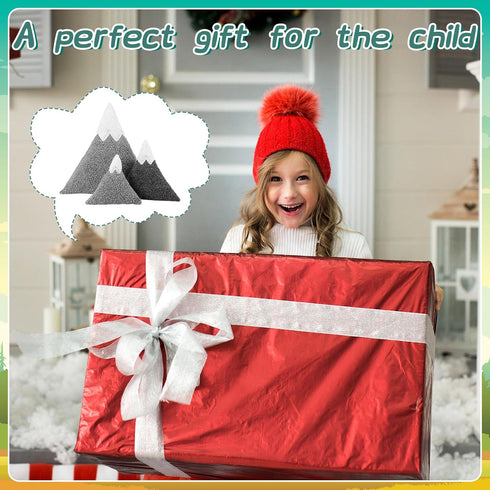 3 Shellwei Pcs Mountain Shaped Decorative Pillow Sherpa Cute Nursery Playroom Pillow Grey and White Nursery Accessories